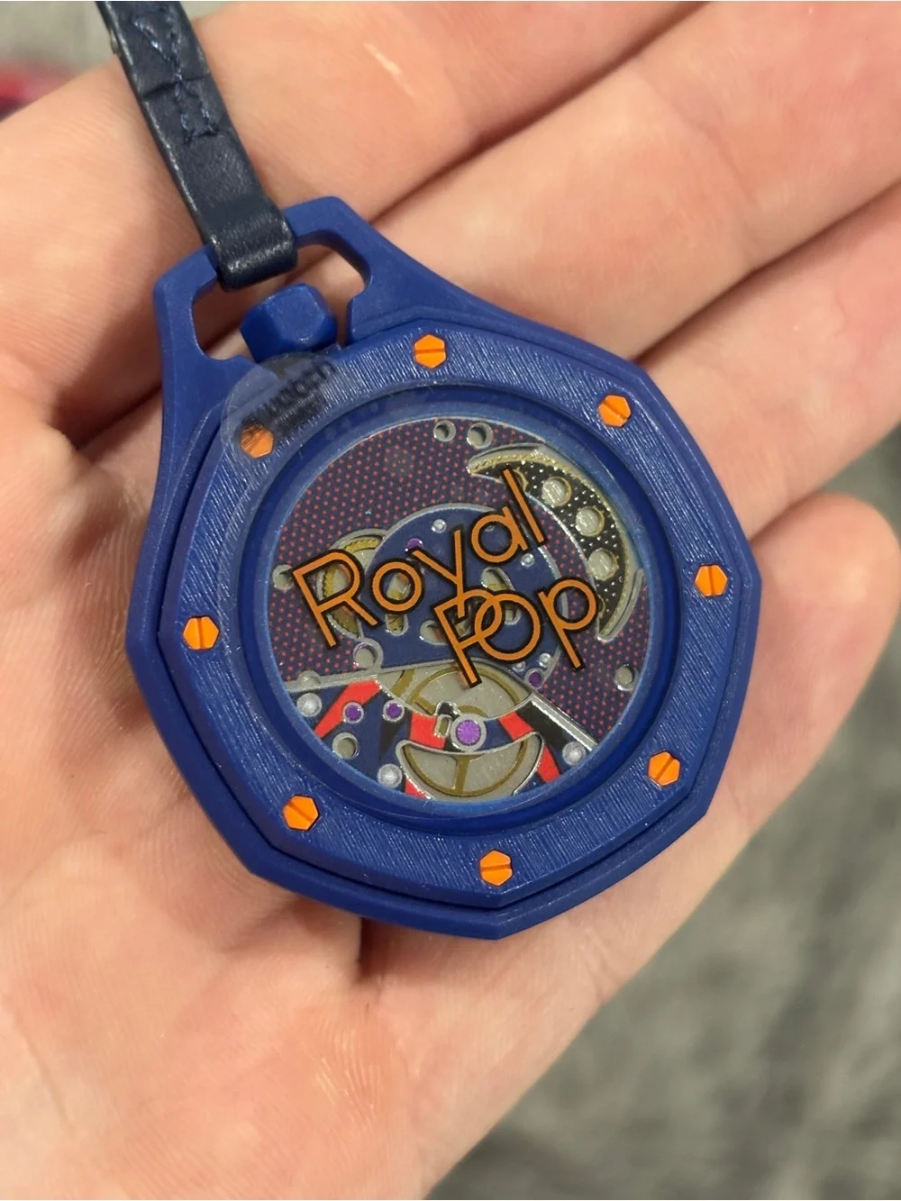AP x Swatch Blue and Orange Royal Pop with Wristband